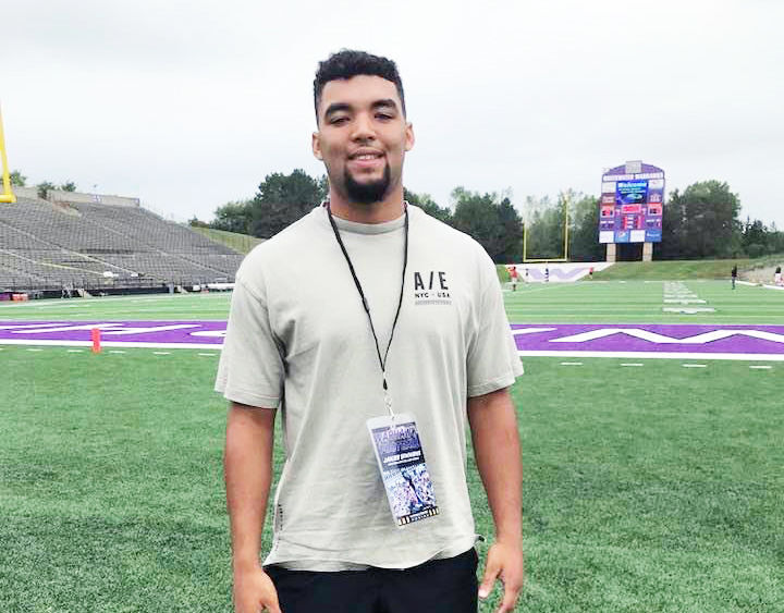 Jakob Simmons football player for Westosha Central visiting UW-Whitewater